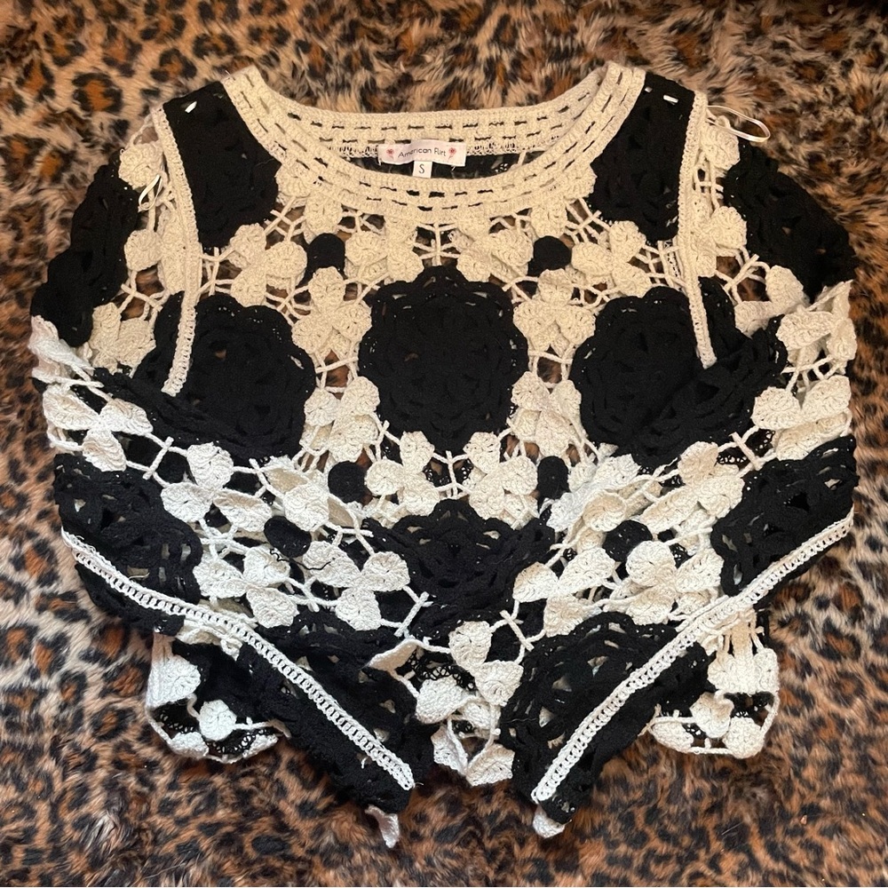 Boho Grunge Crochet Sweater